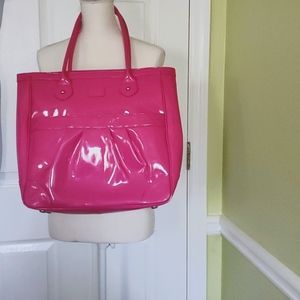 Jumbo-Sized Patent Leather Pink Tote